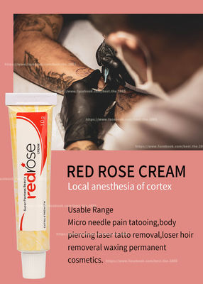Rode Permanente de Make-uplidocaine die van Rose Numb Anesthetic Cream 10g Room gevoelloos maken is voor 20 Mins Verkleumd van toepassing 5-6 Uren