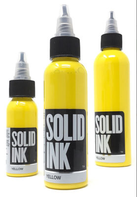 Van de de Tatoegeringsinkt van 120ML 260ML Helder Geel Giftig Organisch de Tatoegeringspigment niet