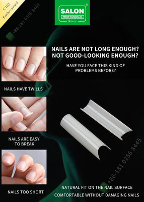 French/C van de Spijkeruiteinden van het Boog het Verlengende Bamboe Natuurlijke Valse Uiteinde van de de Uiteindenmanicure Halve voor Spijker Art Salon