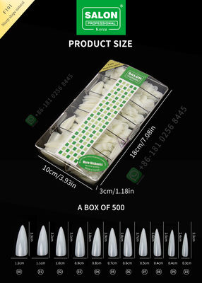 500pcs scherpe Vorm Dameartificial nails half Uiteinden en Volledige Dekkings Valse Spijker