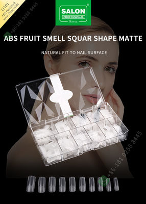 ABS van de Vormmatte lady french style artificial van de Fruitgeur Vierkante Valse de Spijkers Halve Uiteinden en Volledige Dekkings Valse Spijker