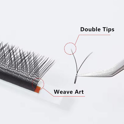 8-14mm Individuele valse wimpers CC/D/DD Curling Volume wimperverlenging Double Tips Kasjmier YY Lash Verlenging