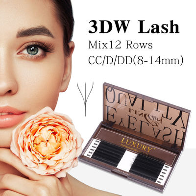 8-14mm Individuele valse wimpers CC/D/DD Curling Volume wimperverlenging Double Tips Kasjmier YY Lash Verlenging