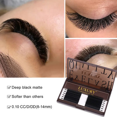 8-14mm Individuele valse wimpers CC/D/DD Curling Volume wimperverlenging Double Tips Kasjmier YY Lash Verlenging