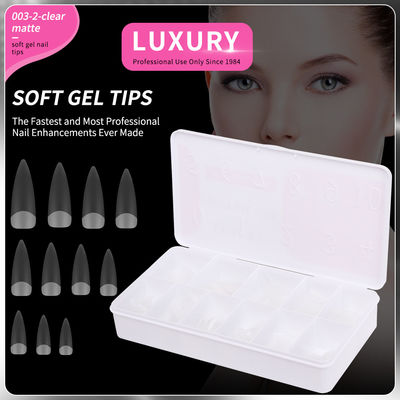 500pcs stiletto nagel tips set heldere matte full cover acryl kunstnagels
