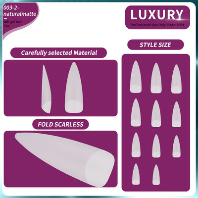 500pcs stiletto nagel tips set heldere matte full cover acryl kunstnagels