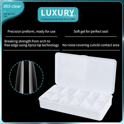 Soft gel nagel tips 500pcs/box acryl nagels druk op nagels voor nagelkunst ontwerp manicure gereedschappen