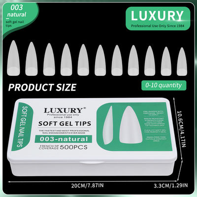 Soft gel nagel tips 500pcs/box acryl nagels druk op nagels voor nagelkunst ontwerp manicure gereedschappen