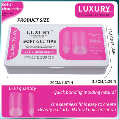 Nagel Tips Set Full Cover Vierkante Formen Duidelijke Matte Valse Nagels Voor DIY Manicure