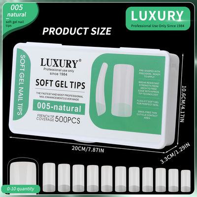 500 stuks per doos Medium Square Press On Nails Fake Nails Natural Full Cover Fake Nails voor vrouwen