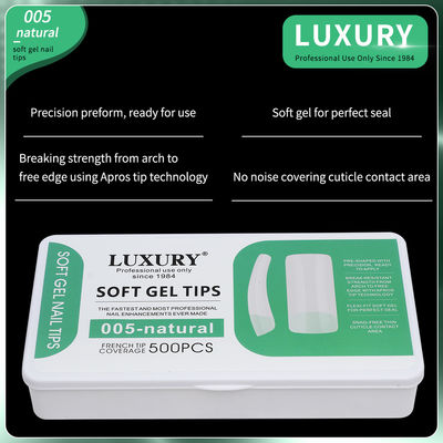 500 stuks per doos Medium Square Press On Nails Fake Nails Natural Full Cover Fake Nails voor vrouwen