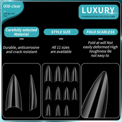 500pcs Medium Stiletto Nagel tips Halve cover Valse Nagel scherpe vorm Acryl kunstmatige Valse Nagels 11Maatregelen