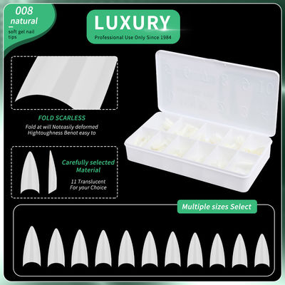 Professionele Nagelkunst 500pcs scherpe valse nagels met ultradun ontwerp 11 maten
