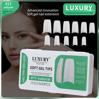 500pcs Medium Ballerina Shape Valse Nagel Tips Halve Cover Acryl Valse Nagels Kunstmatige Nagel Tips 11 maten