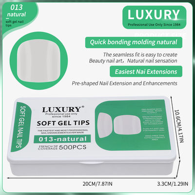 Valse teennagels 500pcs/Box Soft Gel Full Cover Toe Nail Tips Natuurlijke kleur Valse teennagel Voor Nagelsalons
