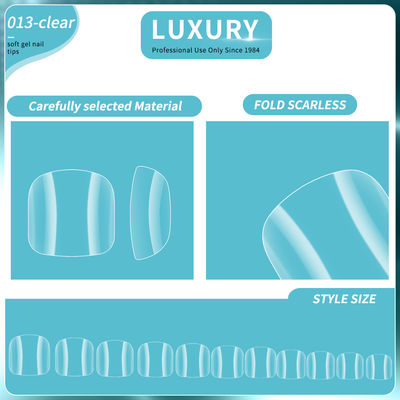 Soft Gel Toenail Tips Set Full Coverage Square Shape False Toe Nails 11 maten Voor Diy & Salon Manicures