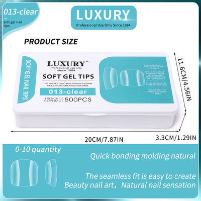 Soft Gel Toenail Tips Set Full Coverage Square Shape False Toe Nails 11 maten Voor Diy & Salon Manicures