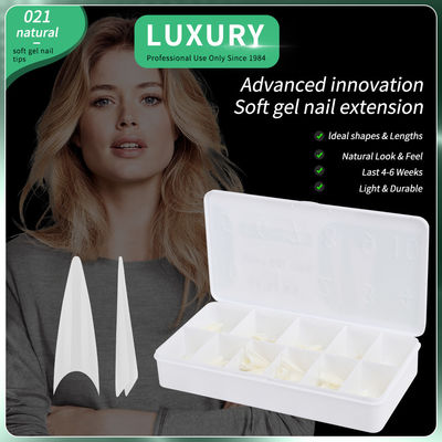 Lange stiletto vorm valse nagels tips zet druk op nagels naadloze halve cover DIY nagelverlengingen
