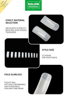 Professionele valse nagel tips natuurlijke heldere kleur full cover kunstmatige vingernagels halve cover Franse nagel tips