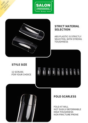 Custom Logo Nail Quick Building Extension Tool Full Cover Long Clear False Nail Tips Kunstmatige nagels