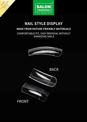 Custom Logo Nail Quick Building Extension Tool Full Cover Long Clear False Nail Tips Kunstmatige nagels