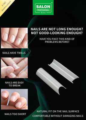 Vierkante volbedekte Ultra-dunne ABS-valse nagel voor salonnagelverlengingen Makkelijk zelfstandig nagelkunst thuis