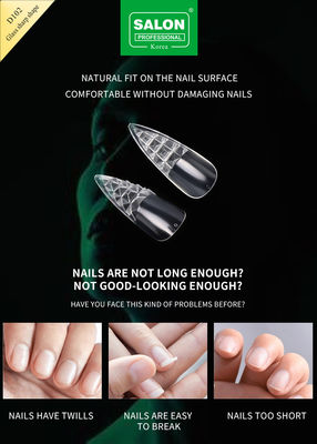 Lange scherpe vorm nep nagel tips ultra dun zachte gel full cover valse nagels 12 maten