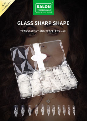 Lange scherpe vorm nep nagel tips ultra dun zachte gel full cover valse nagels 12 maten