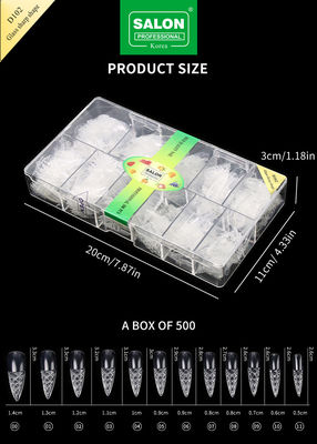 Lange scherpe vorm nep nagel tips ultra dun zachte gel full cover valse nagels 12 maten