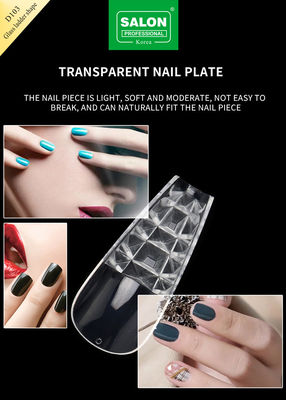500pcs ladder vorm nagel tips set geïmprimeerd glas valse nagels met opslag doos acryl nagel kunst kit voor salon