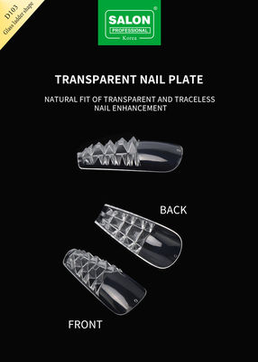 500pcs ladder vorm nagel tips set geïmprimeerd glas valse nagels met opslag doos acryl nagel kunst kit voor salon