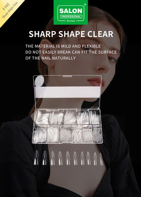 Lang zacht gel amandel op nagel 12 maten scherpe vorm acryl nagel tips voor nagel extensies