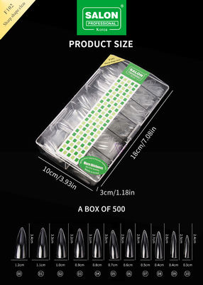 Lang zacht gel amandel op nagel 12 maten scherpe vorm acryl nagel tips voor nagel extensies