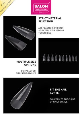 Matte heldere amandelnagels extra lange stiletto valse nagels scherpe vorm acryl valse nagel tips voor nagelkunst