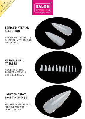 Lange Stiletto nagel tips Full Cover Valse nagel tips met doos Natuurlijke Matte Valse Nagels