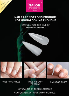 Lange Stiletto nagel tips Full Cover Valse nagel tips met doos Natuurlijke Matte Valse Nagels