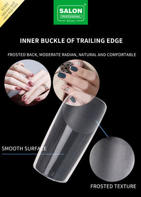 Full Matte Clear Acrylic Fake Nail Medium Square Press op nagels voor nagelverlenging Manicure Tools