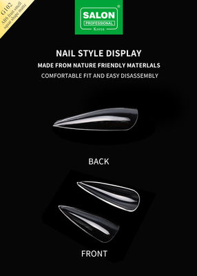 Professionele ABS scherpe vorm valse nagels Full Clear Acrylic valse nagel tips 12 maten voor thuis DIY