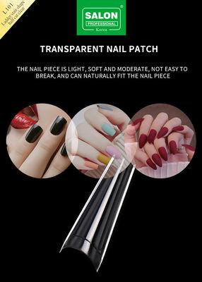 Falsche kunstmatige nagels ABS Duidelijke laddervorm Falsche nagels Handgemaakte zachte gels druk op nagels Groothandelsprijs