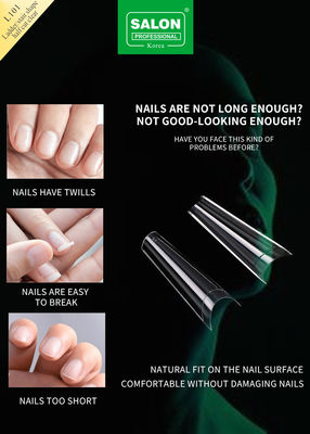 Falsche kunstmatige nagels ABS Duidelijke laddervorm Falsche nagels Handgemaakte zachte gels druk op nagels Groothandelsprijs