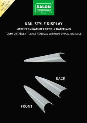 Scherpe vorm natuurlijke nagel tips half cover acryl nep nagels voor doe-het-zelf nagelkunst salon 500pcs/doos