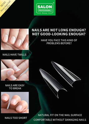 Scherpe vorm valse nagels Halve cover ABS Acryl valse nagels Groothandel