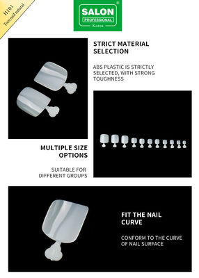 Natuurlijke kleur valse teennagels set full cover acryl teentjes nagel voor salon-afwerking nagelkunst