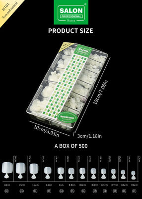 Natuurlijke kleur valse teennagels set full cover acryl teentjes nagel voor salon-afwerking nagelkunst