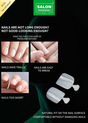 Natuurlijke kleur valse teennagels set full cover acryl teentjes nagel voor salon-afwerking nagelkunst