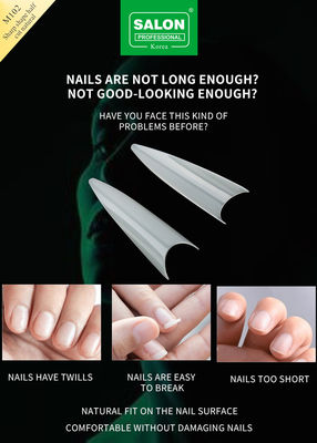 Scherpe vorm nagel tips 500 pcs natuurlijke acryl nep nagel kit voor nagel extensies