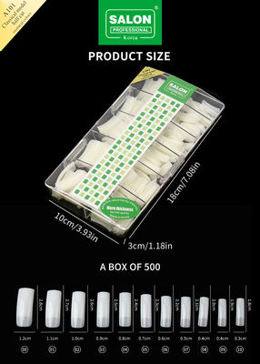 DIY Art Natuurlijke kleur Volle dekmantel Valse nagels Voor nagelverlenging 500pcs/doos