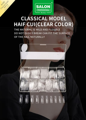 Salon Professionele Nagels Duidelijke Kleur Volle dekmantel Valse Nagels Voor Nagelverlenging 500pcs/Doos