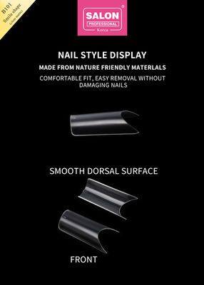 Kunstmatige nagels ABS heldere kleur 500 stuks makkelijke toepassing valse nagels voor salon nagelkunst