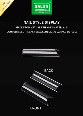 OEM Full Cover Bamboe Duidelijke Soft Gel Valse Nagels Ontwerpen Kunstmatige Nagel Tips